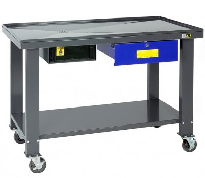 Mobil Arbetsbänk med Oljeuppsamlare och Låda, 260 kg