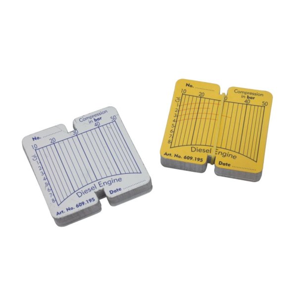 Diagramblad för Diesel-Kompressionsmätare 100-pack XX117782