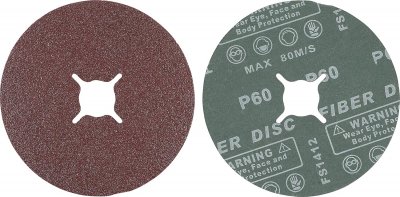 Slippapper 125 mm 10-pack – K60/K100 för metallslipning