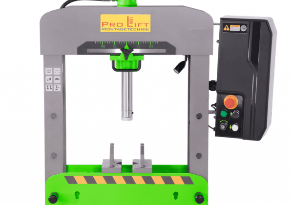 El-Hydraulisk Verkstadspress 20 ton – Rörlig Cylinder, Fotstyrd