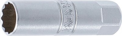 Tändstiftshylsa med gummi 12-kant tunnväggig 3/8