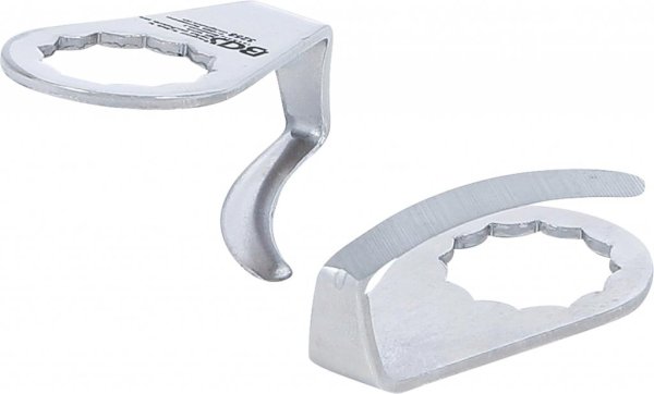 2 st. Skärkniv, halvrund 2x36 mm