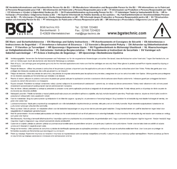 Aluminium patronspruta 310 ml med utjämningsset 5 delar