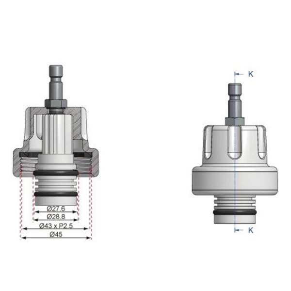Adapter för Mercedes, PSA, Opel, Dacia & Renault – 42 mm kylsystemtest