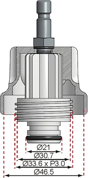 Adapter för Toyota – Kylsystemtest 33 mm