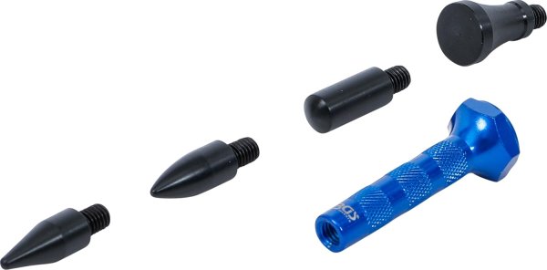 Aluminium-utbuktningsstift 100 mm med 4 utbytbara spetsar