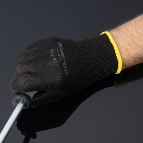 Arbets- & Mekanikerhandskar 12 par – PU-grepp M–XXL