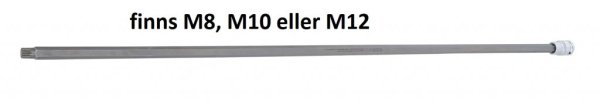 Bitshylsa för VAG, XZN, M8-M12, 800 mm