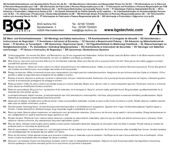 SDS Hammarborr- och Mejselsats 12 delar för betong & sten
