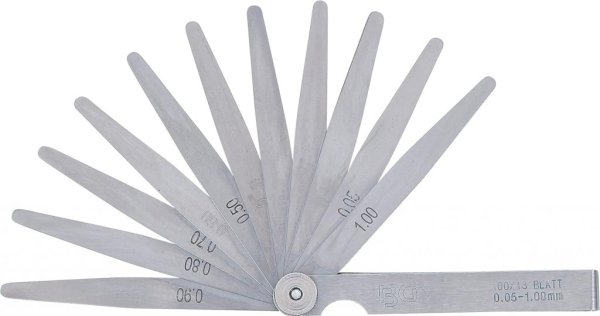 Bladmått Rostfritt 0,05–1,0 mm 13 blad