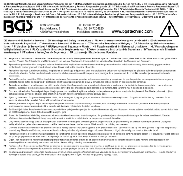 Blåspistol 250 mm 1/4" tryckluft