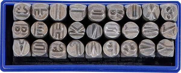 Bokstavsstansar, 6 mm