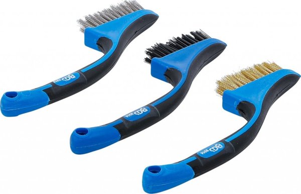 Borstsats 165 mm – Nylon, Mässing & Rostfritt, 3 delar