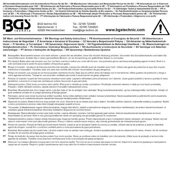 Bromsok-tätningsspår-rengöringssats, 2 delar