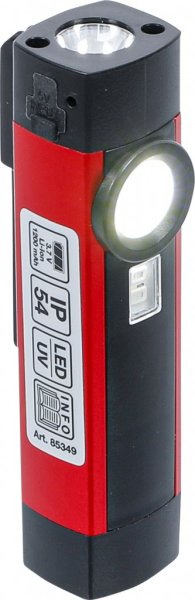 COB-LED/UV-aluminium-handlampa, 1W