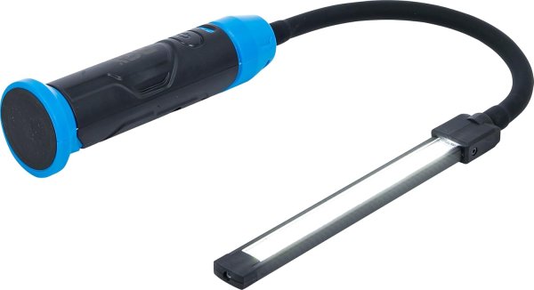 COB-LED verkstadsinspektionslampa med svanhals – Magnetfot & USB-C