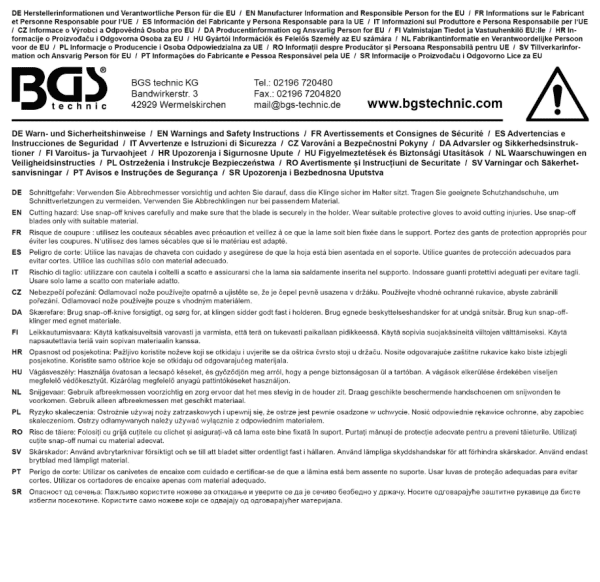 Brytblad, 9 mm, 10 st.