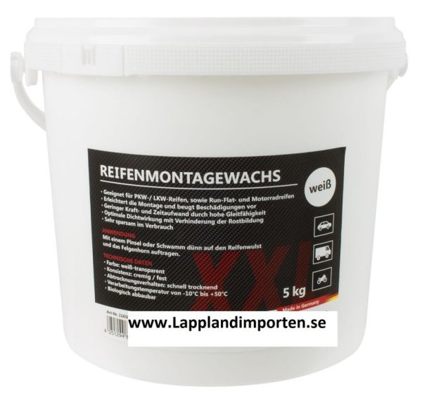 Däckpasta Vit 5 kg – Monteringspasta för Personbil & Lastbil