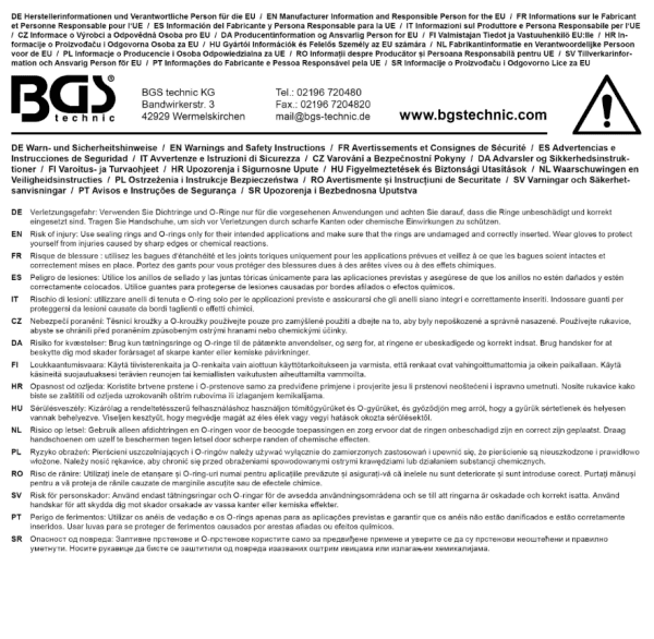 O-Ring Sortiment 225 delar Ø3–22 mm NBR
