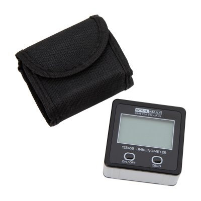 Digital lutningsmätare med bakgrundsbelyst display och magnetisk bas