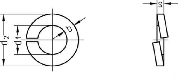 Fjäderbrickor M24, DIN 127 B, förz.