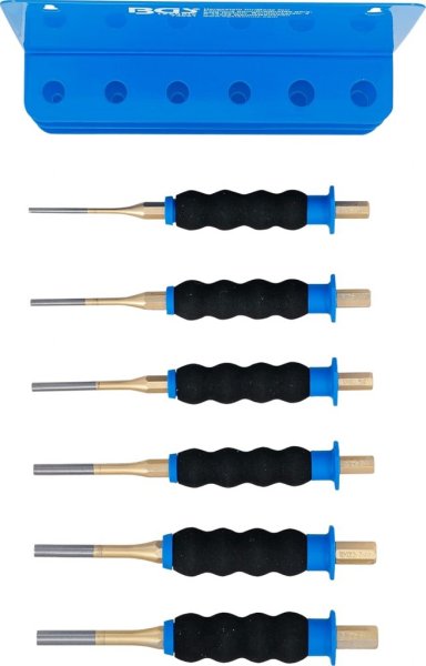 Drivdornsats 6 delar 3–8 mm med handskydd & väggfäste