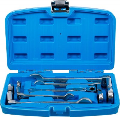 Dubbelled-Spärnyckelsats, 8-19 mm, 5 delar