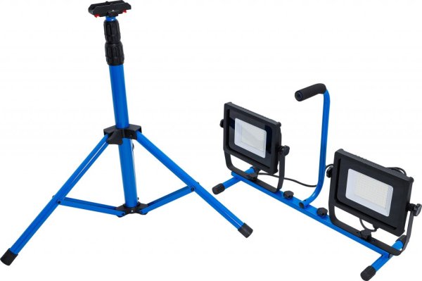 Duo-SMD-LED arbetslampa 2x70 W med stativ