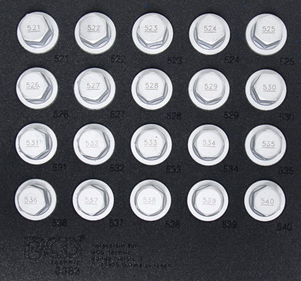 Fälglåshylssats VAG – T10313, 20 delar