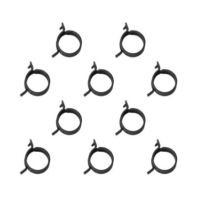 Fjäderbandsklämmor 12 mm – självåtdragande, fjäderstål, 10-pack