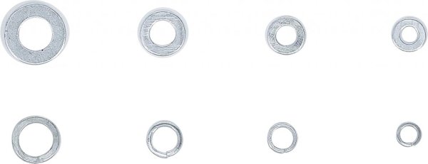 Fjäder- & plattbrickor sortiment Ø 4–8 mm