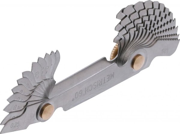 Gängmått 24 blad metrisk 0,25–6,0 mm