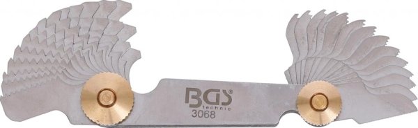 Gängmått 28 blad Whitworth BSP 4G–62G