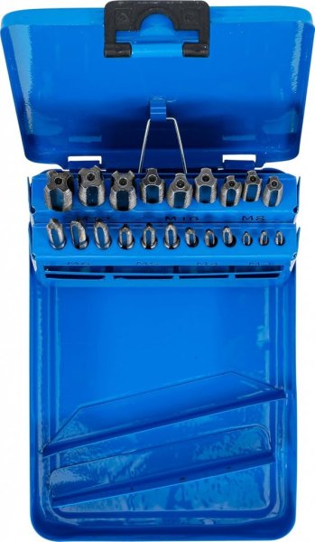 Gängtapp sats M3–M12 – 21 delar HSS