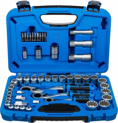 Genomstickbara hylsnyckelsats, 52 delar, 4,5-25 mm