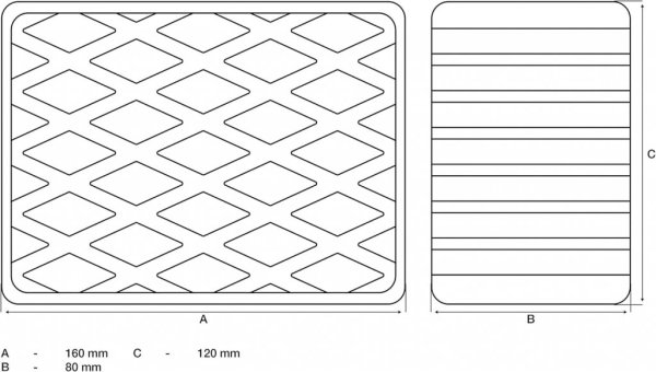 Gummiblock 160 x 120 x 80 mm
