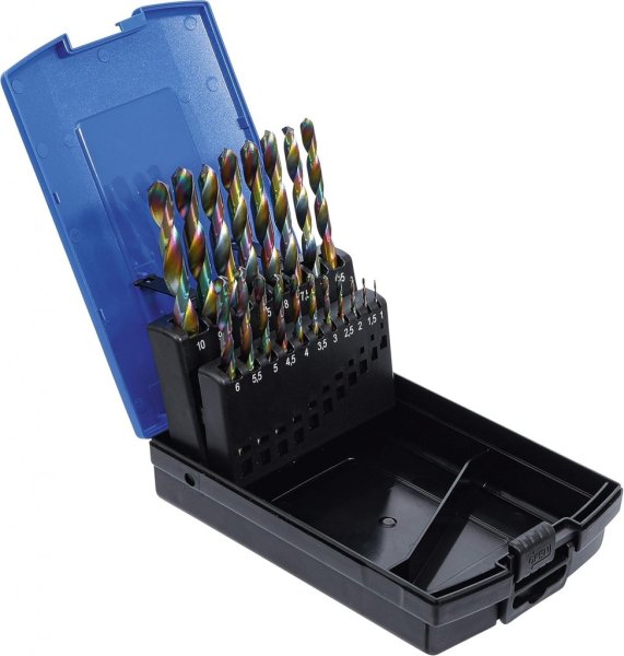 HSS COB borrsats 1–10 mm, 19 delar