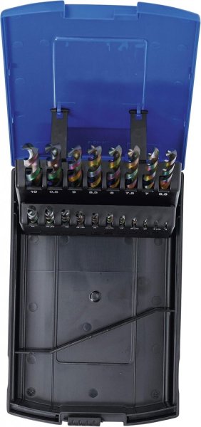 HSS COB borrsats 1–10 mm, 19 delar