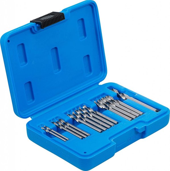 HSS Popnit Borrsats 2,4–6,4 mm, 15 delar