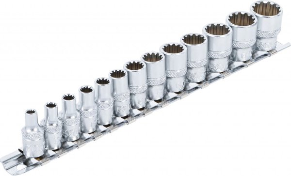 Hylssats 1/4, Gear-Lock, 4-14 mm, 13 delar