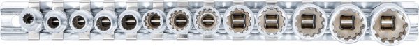 Hylssats 1/4, Gear-Lock, 4-14 mm, 13 delar