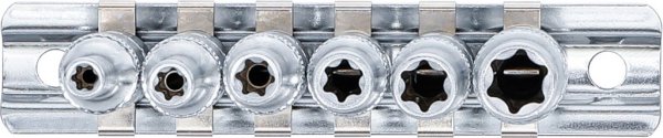Hylssats, långa, E-profil, E4-E10 mm, 6 delar