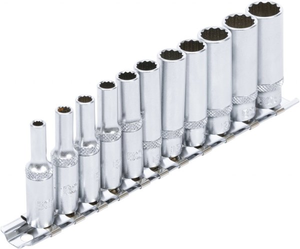 Hylssats,långa, tolvkant, 4-13 mm, 11 delar