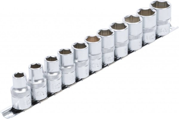 Hylssats, sexkant, 10-21 mm, 11 delar