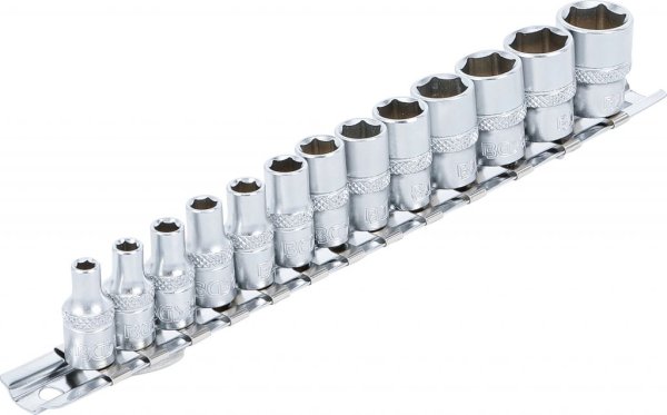 Hylssats, sexkant, 4-14 mm, 13 delar