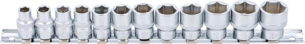 Hylssats, sexkant, 8-19 mm, 12 delar