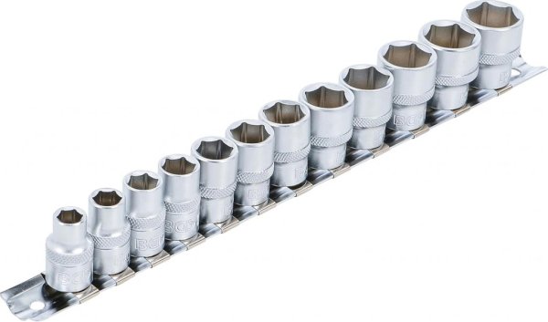 Hylssats, sexkant, 8-19 mm, 12 delar