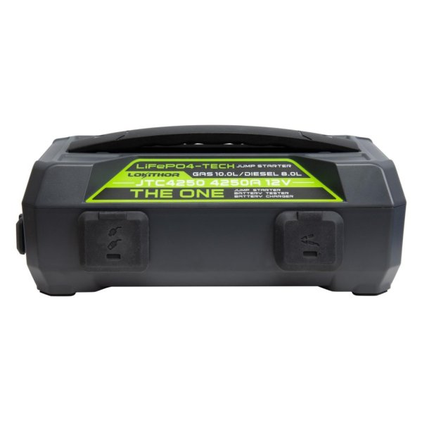 Starthjälp, batteripaket, JTC4250 LIFEPO4, 6V+12V, 4250A, generator, startmotor, batteritestare med app