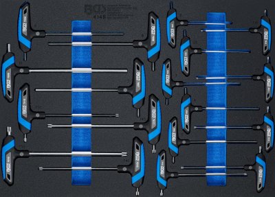 Insex- & Torx T-nyckelsats, 18 delar