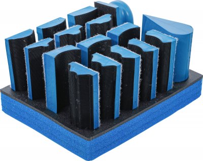 Kardborr-slipblockset, 16 delar